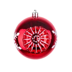 Outlet National Tree Company 6-Piece Shatterproof Snowflake Red Ornaments