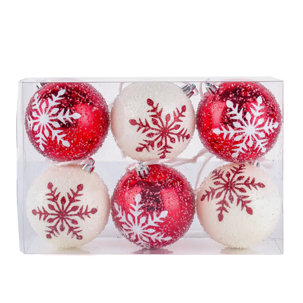 New National Tree Company 6-Piece Shatterproof Snowflake Ornaments