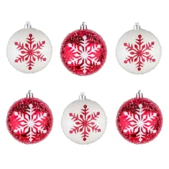 New National Tree Company 6-Piece Shatterproof Snowflake Ornaments