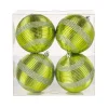Best National Tree Company 4-Piece Shatterproof Swirling Lime Green Ornaments