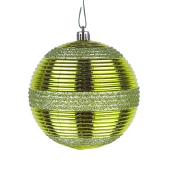 Best National Tree Company 4-Piece Shatterproof Swirling Lime Green Ornaments
