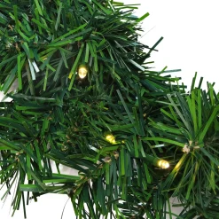 Best National Tree Company Pre-Lit Warm Welcome Assortment Set of 2 Entrance Trees, 1 Wreath