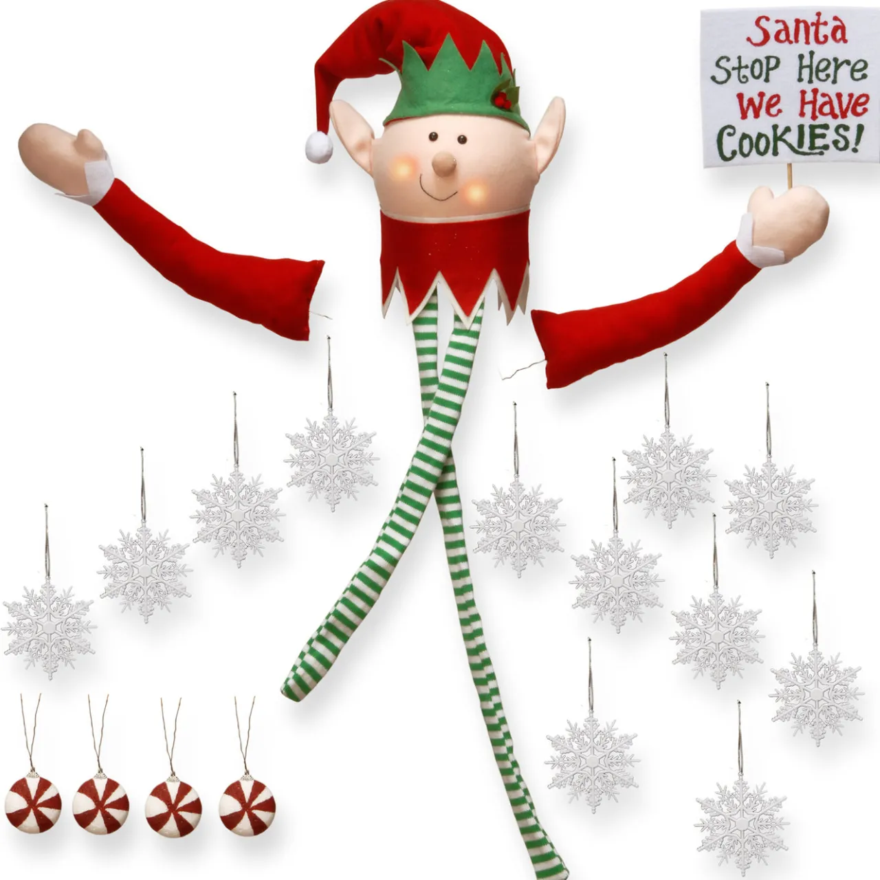 New National Tree Company Santa’s Elf Kit Tree Decorating Kit