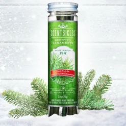 Online National Tree Company Scented Ornaments, 2 Pack- 6ct Bottle, White Winter Fir, Fragrance-Infused Paper Sticks
