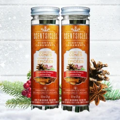 Best National Tree Company Scented Ornaments, 2-Pack- 6ct Bottle, Spiced Pine Cones, Fragrance-Infused Paper Sticks