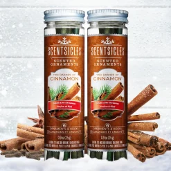 Online National Tree Company Scented Ornaments, 2-Pack- 6ct Bottle, 2 Dashes of Cinnamon, Fragrance-Infused Paper Sticks