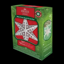 Hot National Tree Company Scentsicles Decorative Ornament, Metal White Star, White Winter Fir with Refill