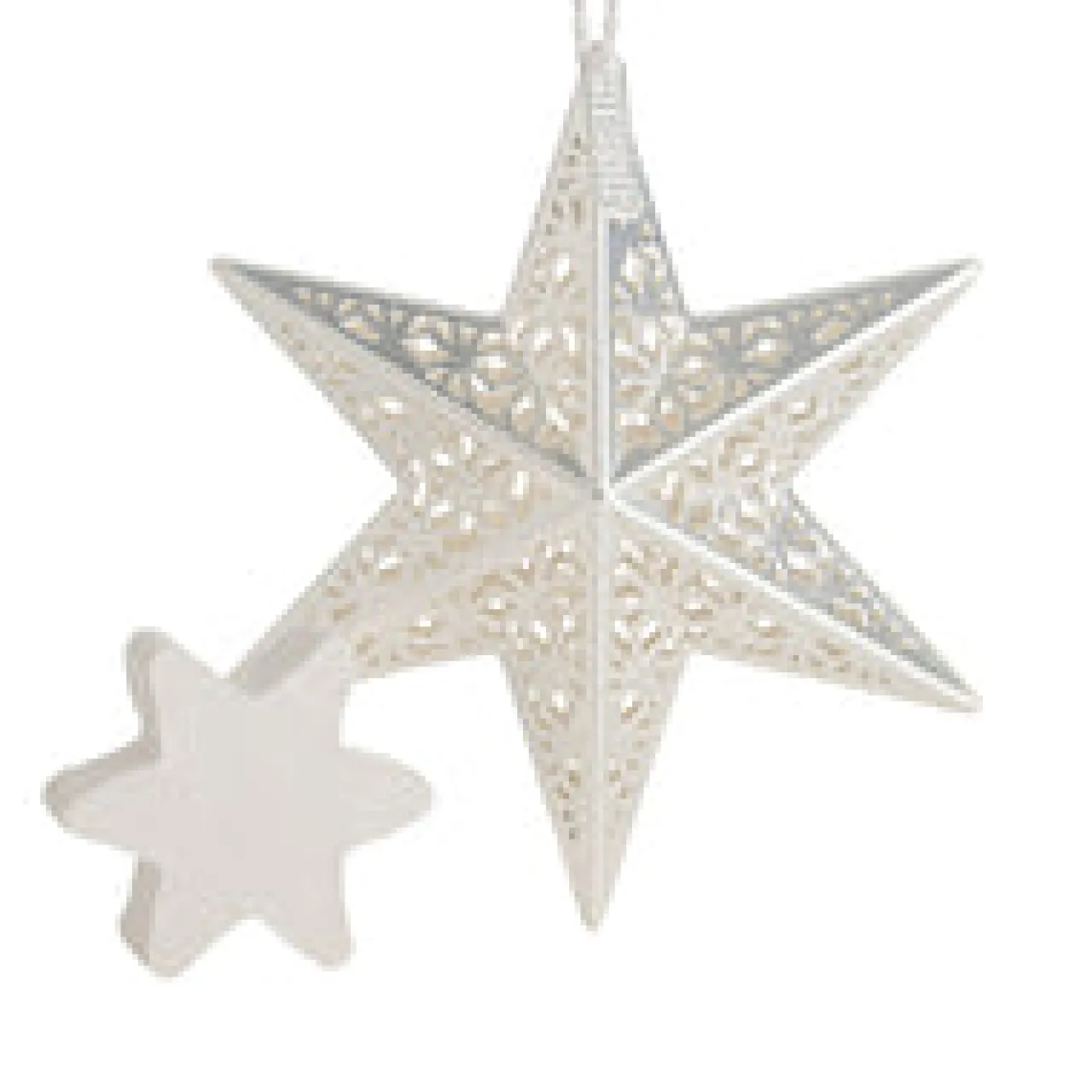 Hot National Tree Company Scentsicles Decorative Ornament, Metal White Star, White Winter Fir with Refill