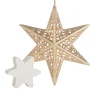 National Tree Company Scentsicles Decorative Ornament, Metal Gold Star, White Winter Fir with Refill