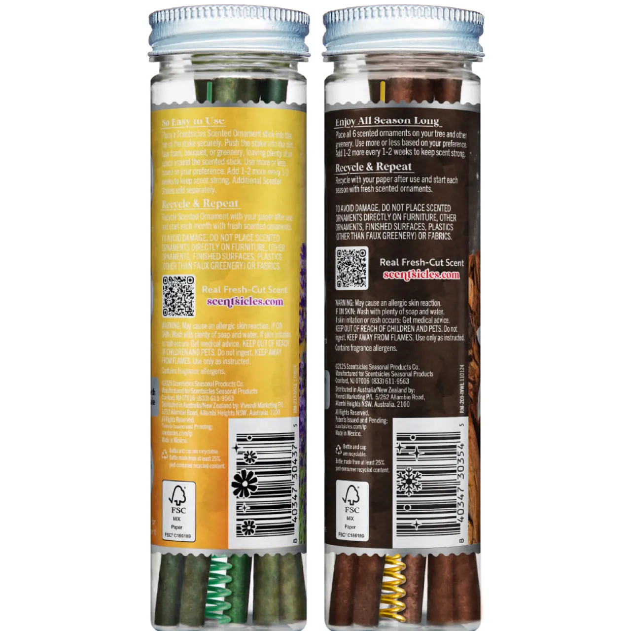 Sale National Tree Company Scentsicles, 6pc Stick, 1 Sun-Soaked Lavender/1 Into the Vanilla Woods- 2 pack