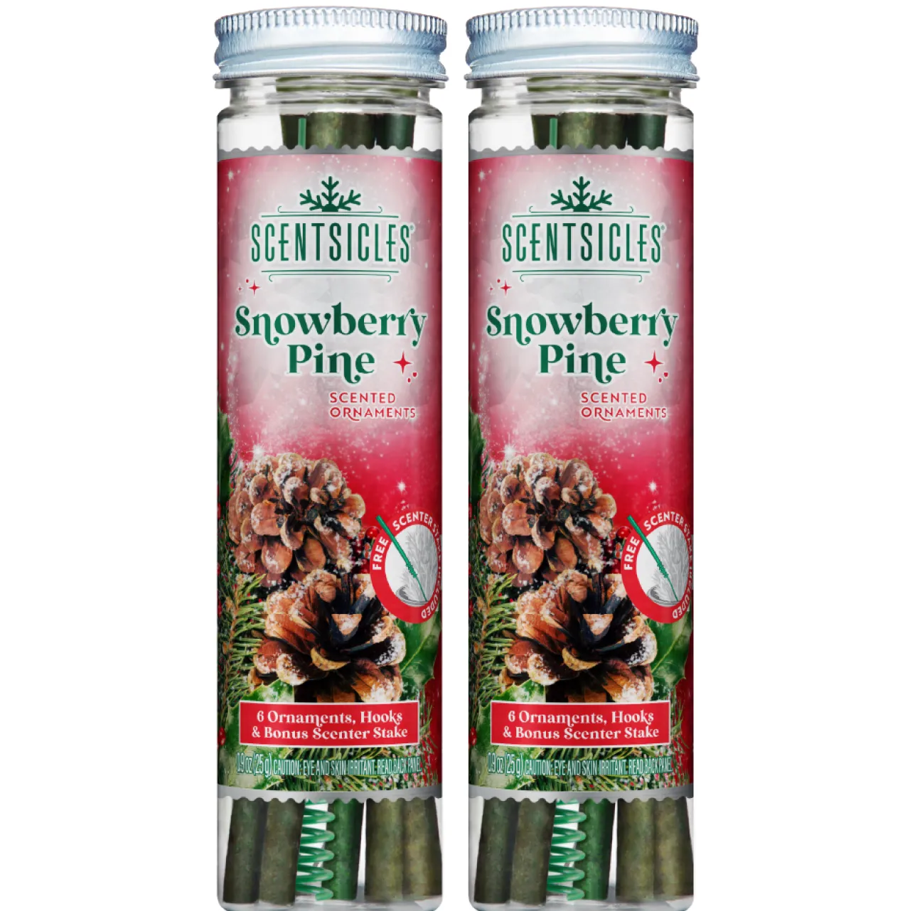 Online National Tree Company Scentsicles, 6pc Stick, Snowberry Pine - 2 Pack