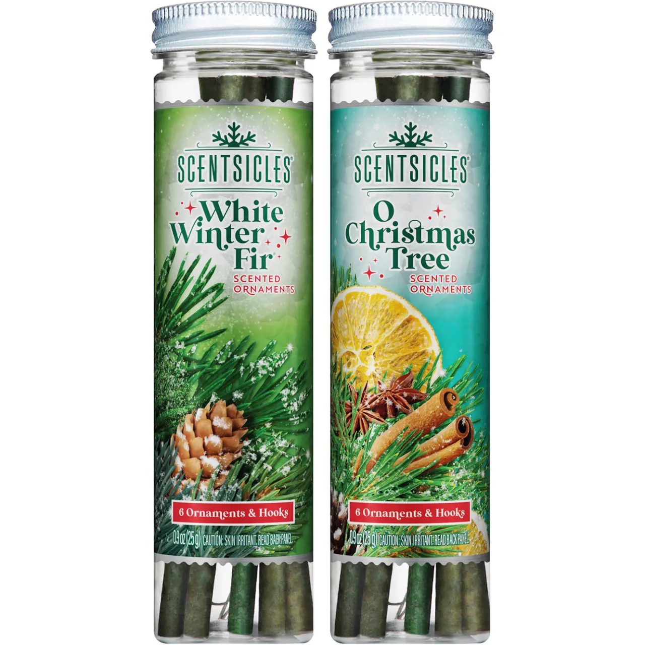Outlet National Tree Company Scentsicles, 6pc Stick, White Winter Fir & O Christmas Tree- 2 Pack