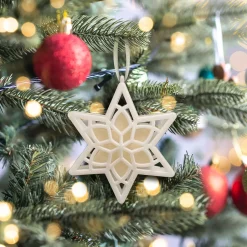 Sale National Tree Company Scentsicles, Scented Star Ornament, White Winter Fir, 2-Pack