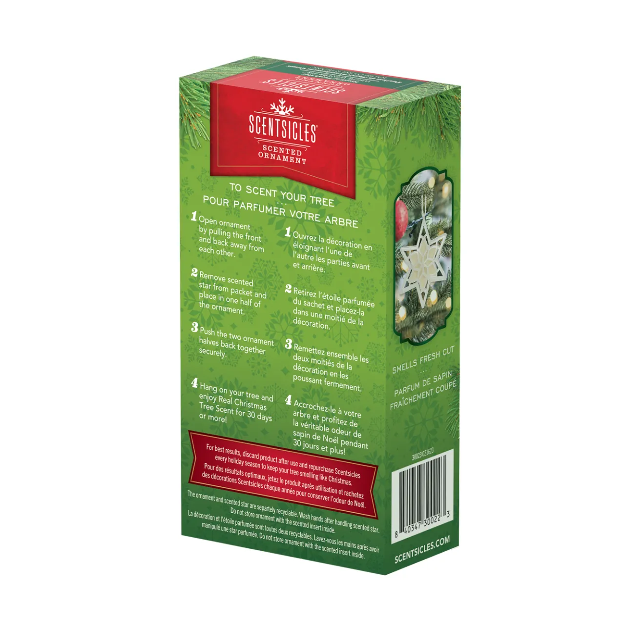 Sale National Tree Company Scentsicles, Scented Star Ornament, White Winter Fir, 2-Pack