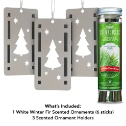 Hot National Tree Company Scentsicles Trio Ornament Set of 3 and White Winter Fir Bottle of 6 Sticks