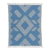 Online National Tree Company 5x7 ft. Dusty Blue Hand Woven Outdoor Rug