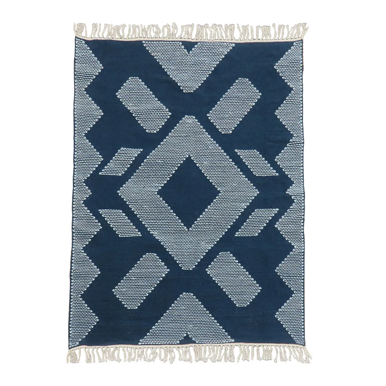 Discount National Tree Company 4x6 ft. Indigo Blue Hand Woven Outdoor Rug