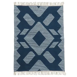 New National Tree Company 5x7 ft. Indigo Blue Hand Woven Outdoor Rug