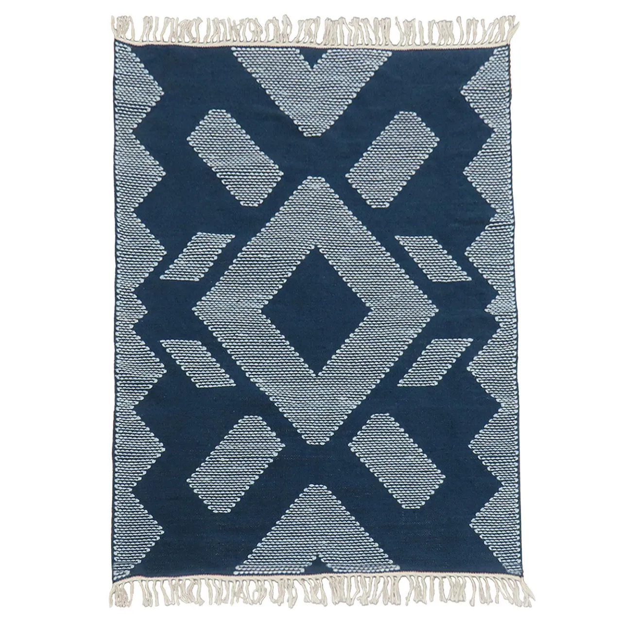 New National Tree Company 5x7 ft. Indigo Blue Hand Woven Outdoor Rug