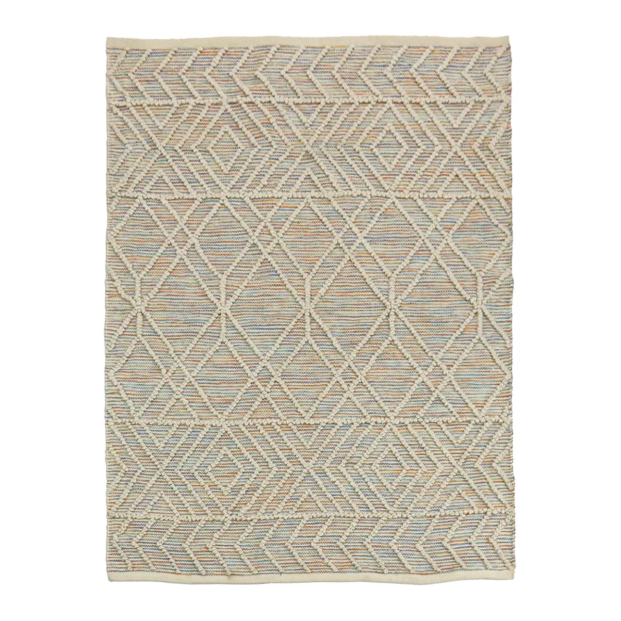 New National Tree Company 4x6 ft. Multicolor Hand Woven Outdoor Rug