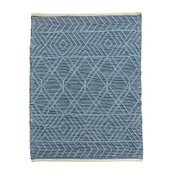 Online National Tree Company 4x6 ft. Navy Blue Hand Woven Outdoor Rug