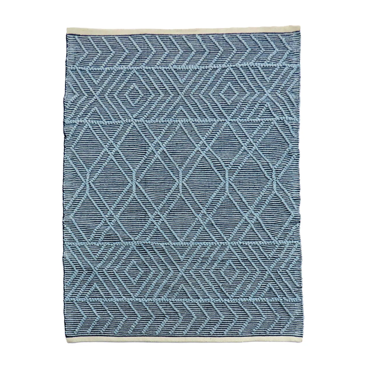 Online National Tree Company 4x6 ft. Navy Blue Hand Woven Outdoor Rug