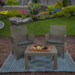 Online National Tree Company 4x6 ft. Navy Blue Hand Woven Outdoor Rug