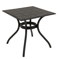 New National Tree Company 32x32x30 in. Bourton Small Space Cast Aluminum Straight Mesh All-Weather Dining Table, Seats 4, Bourton Collection