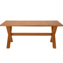 New National Tree Company 72x38x29 in. Eucalyptus Grandis Wood Farm House Style Table, Natural Color